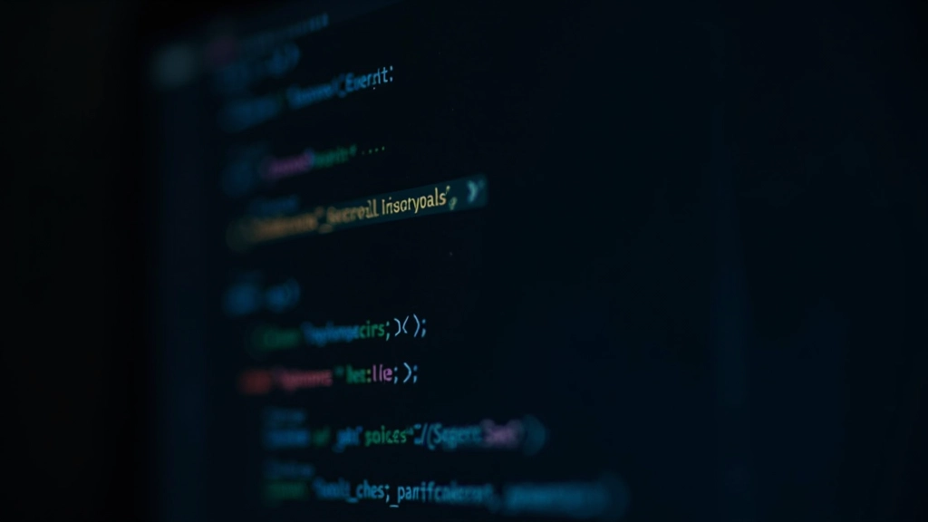 Nahaufnahme eines Code-Editors mit JavaScript-Code für Scroll-Events und Parallax-Funktionen