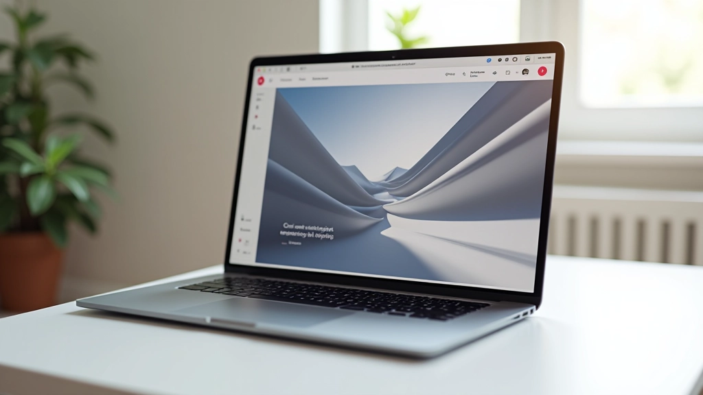 Moderner Laptop-Bildschirm zeigt eine Website mit eleganten Scroll-Animationen und Parallax-Effekten